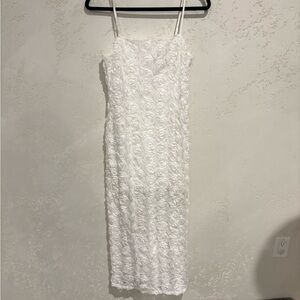 White floral bridal dress